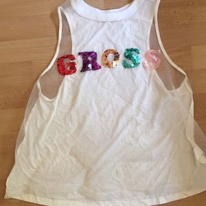 Sequins tank top.